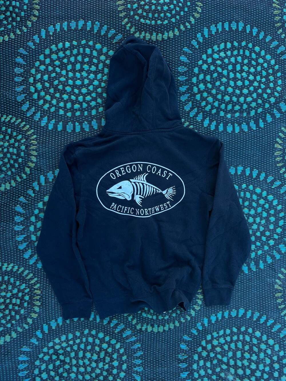 Ocean + Coast Oregon Coast Fish Skeleton Zip Hoodie